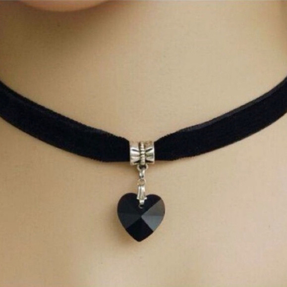 Jewelry - Black Heart Choker Necklace